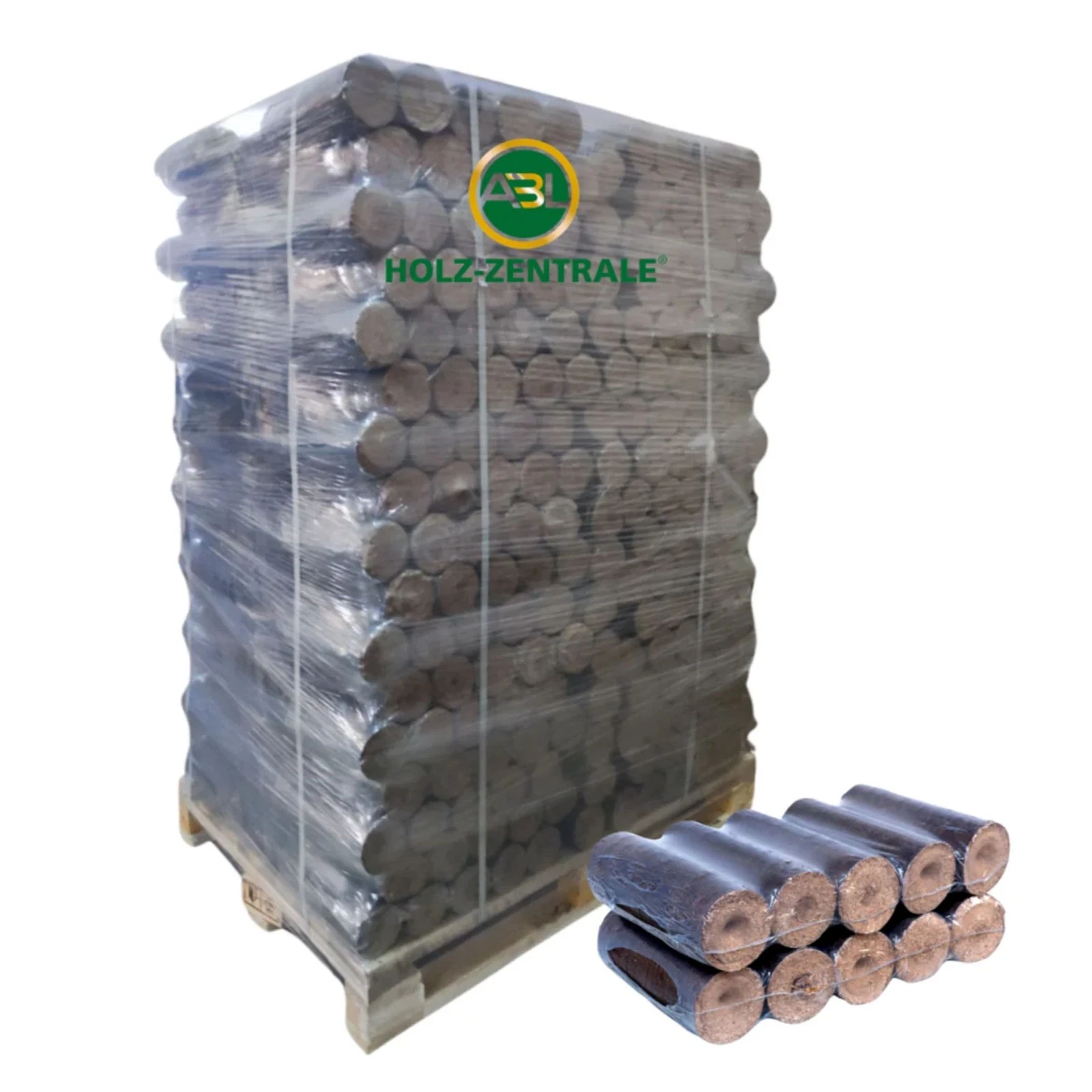 s-l1600 Nestro Holzbriketts 100 % Eiche 960 kg Palette – Runde Hartholzbriketts 96 x 10 kg – Bild 1